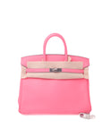 Birkin 25 Rose Azalee Palladium Hardware Swift A