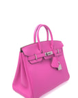 Birkin 25 Rose Pourpre Palladium Hardware Evercolor U