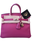 Birkin 25 Rose Pourpre Palladium Hardware Togo C