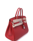 Birkin 25 Rouge Garance Palladium Hardware Epsom