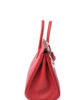 Birkin 25 Rouge Garance Palladium Hardware Epsom