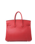 Birkin 25 Rouge Garance Palladium Hardware Epsom