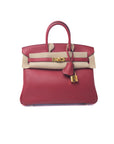 Birkin 25 Rouge Grenat Gold Hardware Swift X