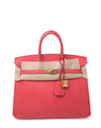 Birkin 25 Rouge Pivoine (Rosy color) Gold Hardware Togo T
