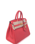 Birkin 25 Rouge Pivoine (Rosy color) Gold Hardware Togo T
