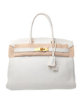 Birkin 30 Blanc Gold Hardware Clemence □J