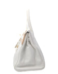 Birkin 30 Blanc Gold Hardware Clemence □J