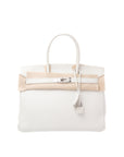 Birkin 30 Blanc (White) Palladium Hardware Clemence □I