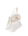 Birkin 30 Blanc (White) Palladium Hardware Clemence □I