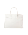Birkin 30 Blanc (White) Palladium Hardware Clemence □I