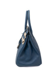 Birkin 30 Bleu Agate Palladium Hardware Epsom A
