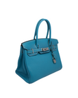 Birkin 30 Bleu Jean Palladium Hardware Togo