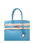 Birkin 30 Bleu Jean Palladium Hardware Togo □J