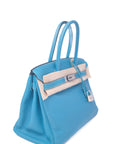 Birkin 30 Bleu Jean Palladium Hardware Togo □J