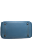 Birkin 30 Bleu Jean Palladium Hardware Epsom