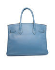 Birkin 30 Bleu Jean Palladium Hardware Epsom