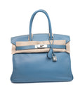 Birkin 30 Bleu Jean Palladium Hardware Epsom