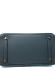 Birkin 30 Bleu Orage Gold Hardware Togo □R