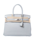 Birkin 30 Bleu Pale Palladium Hardware C