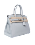 Birkin 30 Bleu Pale Palladium Hardware C