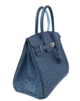 Birkin 30 Bleu Roi Palladium Hardware Ostrich □O