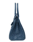 Birkin 30 Bleu Roi Palladium Hardware Ostrich □O