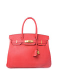 Birkin 30 Rouge Casaque Gold Hardware Togo