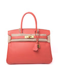 Birkin 30 Flamingo (Pink/Salmon) Gold Hardware Epsom □Q