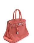 Birkin 30 Flamingo Palladium Hardware Togo