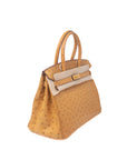 Birkin 30 Ostrich Light Brown Gold Hardware □N