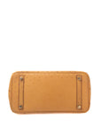 Birkin 30 Ostrich Light Brown Gold Hardware □N
