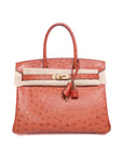 Birkin 30 Ostrich Cuivre Gold Hardware X