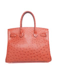 Birkin 30 Ostrich Cuivre Gold Hardware X