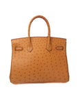 Birkin 30 Ostrich Gold Palladium Hardware X