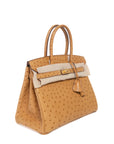 Birkin 30 Ostrich Naturel Gold Hardware □R