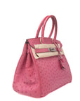 Birkin 30 Ostrich Rose Tyrien Palladium Hardware □M