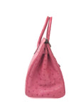 Birkin 30 Ostrich Rose Tyrien Palladium Hardware □M