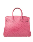 Birkin 30 Ostrich Rose Tyrien Palladium Hardware □M