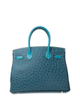 Birkin 30 Ostrich Touch Palladium Hardware Cobalt (Ostrich) - Colvert (Clemence) - Turquoise (Swift) □R