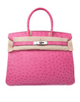 Birkin 30 Rose Tyrien Gold Hardware Ostrich □K