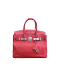 Birkin 30 Rouge Casaque Palladium Hardware Togo □Q