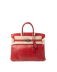 Birkin 25 Rouge Vif Lizard Ruthenium Hardware □J