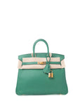 Birkin 25 Vert Vertigo Gold Hardware Swift C