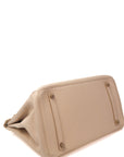 Birkin 35 Beige Gold Hardware Clemence □E