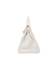 Birkin 35 Blanc Palladium Hardware Clemence □I