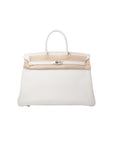 Birkin 35 Blanc Palladium Hardware Epsom □K