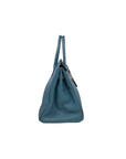 Birkin 35 Bleu Jean Palladium Hardware Epsom