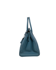 Birkin 35 Bleu Jean Palladium Hardware Epsom