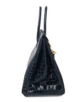 Birkin 35 Bleu Saphir Porosus Palladium Hardware □O
