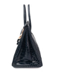 Birkin 35 Bleu Saphir Porosus Palladium Hardware □O